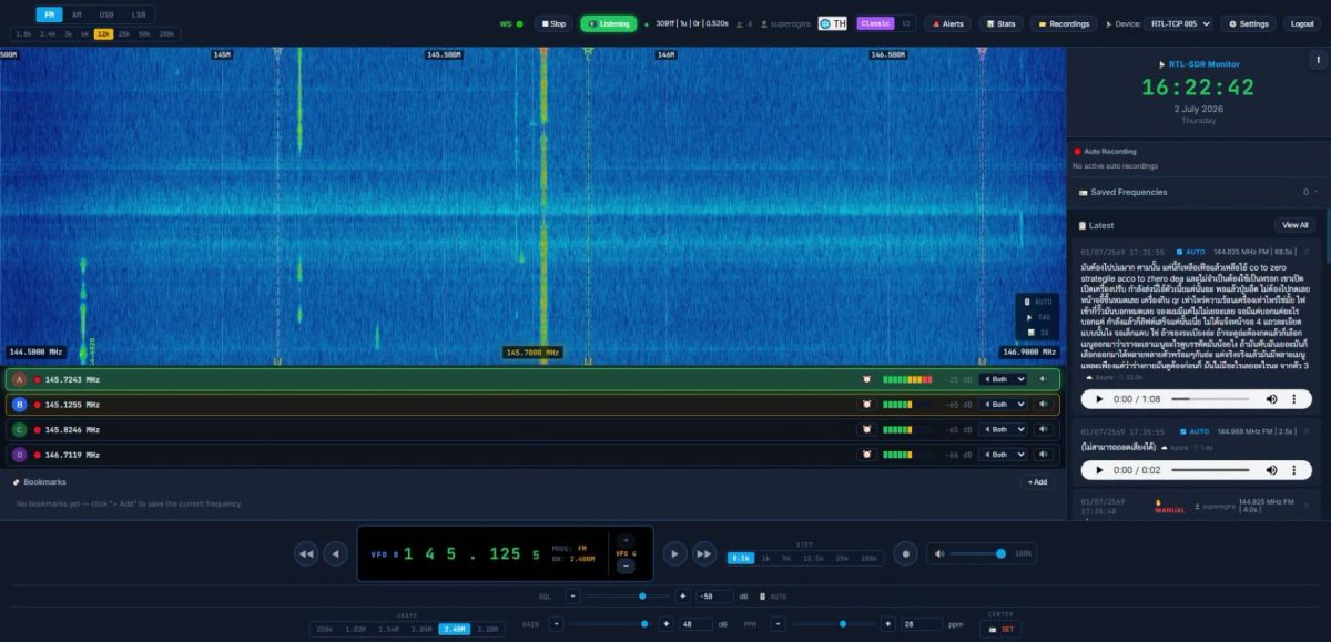 RTL-SDR Web Monitor